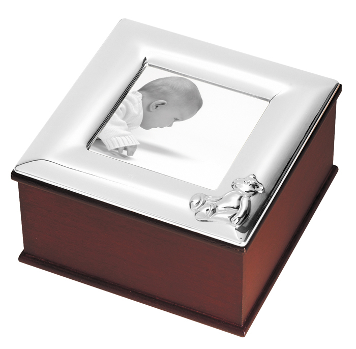Sterling Silver Baby’s Photo Frame Keepsake Box