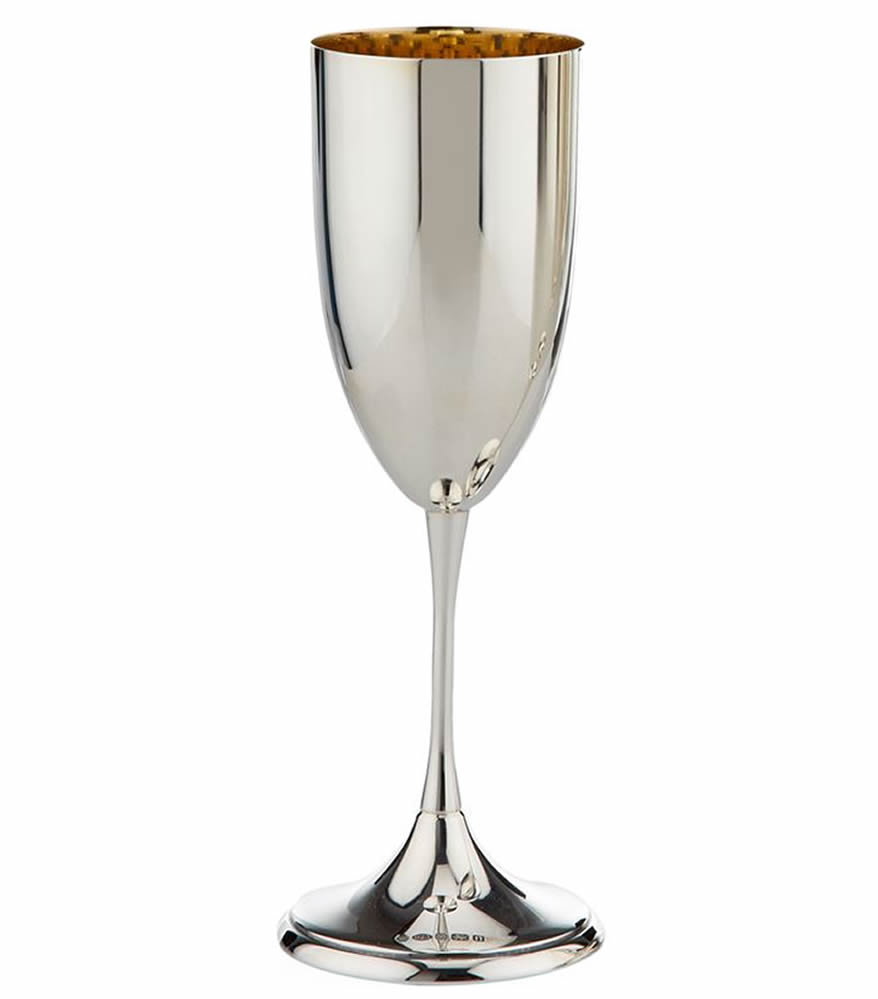 Personalised Engraved Champagne Flutes Glass, Silver, Crystal