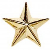 8mm Gold Star Patterned Lapel Badge