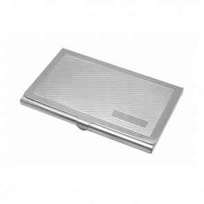 Sterling Silver Two Tone Barley Textured Card Case
