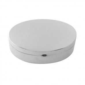 Sterling Silver Large Oval Plain Pill Box