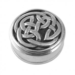 Sterling Silver Celtic Patterned Pill Box