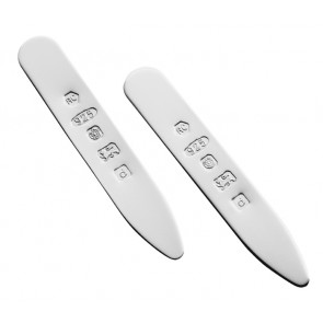 Sterling Silver Collar Stiffeners Set