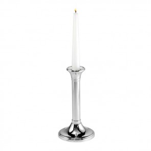 Sterling Silver Round Candlestick 20cm Tall