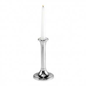 Sterling Silver Round Candlestick 20cm Tall