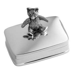 Sterling Silver Moveable Teddy Box