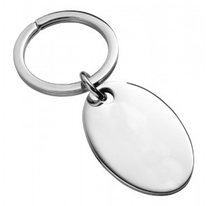 Sterling Silver Oval Keyring With Split Ring