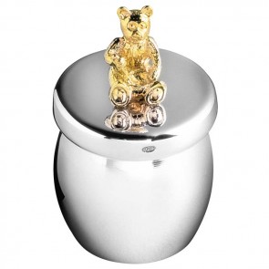 Sterling Silver Bear Honey Jar Keepsake