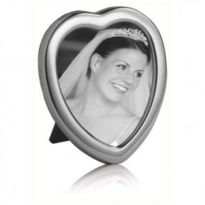 Plain 11x9cm Heart Classic Photo Frame with Velvet Back