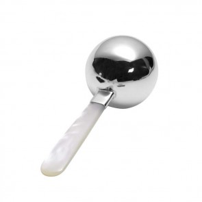 Sterling Silver Mother Of Pearl Ball Rattle