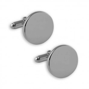 Sterling Silver Circular T-Bar Cufflinks