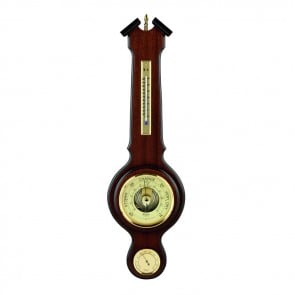 Decorative Veneered Barometer Thermometer And Hygrometer