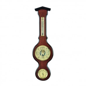 Arrow Shaped Veneered Barometer Thermometer And Hygrometer