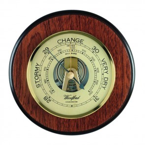 Circular Veneered Barometer