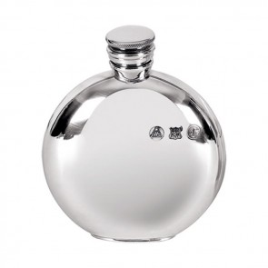 Pewter 11cl Round Screw Top Flask