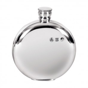 Pewter 17cl Round Screw Top Flask