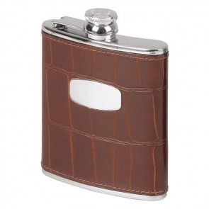 Stainless Steel 17cl Antique Crocodile Style Flask