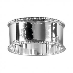 Sterling Silver Bead Border Napkin Ring