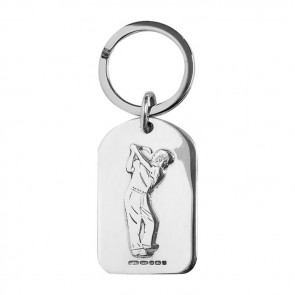 Sterling Silver Golfing Key Ring