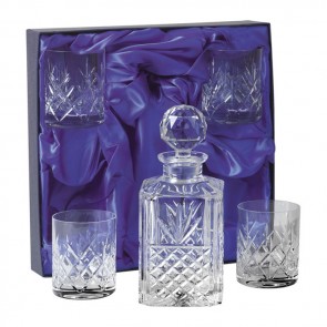 Crystal Spirit Decanter Set With Four Glasses