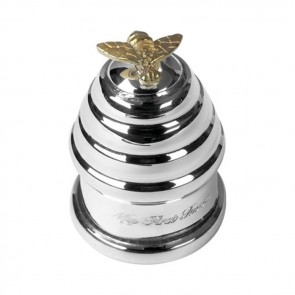 Sterling Silver Beehive First Tooth Box