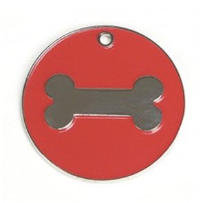 Red Bone Dog Pet Tag