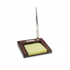 Fabric Edged Pen Holder Memo Pad