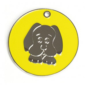 Yellow Dog Dog Pet Tag