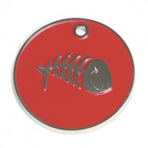 Red Fish Cat Pet Tag