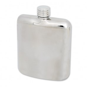Stainless Steel Polished Plain Flask 17cl