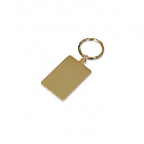 Gold Plated Small Oblong Key Ring