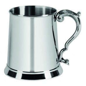 Stainless Steel 1 Pint Glass Bottom Tankard