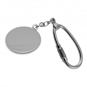 Sterling Silver Plain Round Keyring