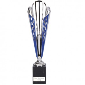 14 Inch Blue & Silver Hollow Grand Tycone Trophy Cup