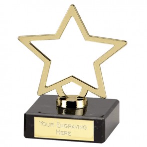 4 Inch Gold Star Outline Galaxy Award