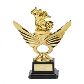 8 Inch Gold Ballroom Dancing Figure on Dance Pegasus Award