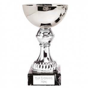 5 Inch Silver Tall Stem Nordic Trophy Cup
