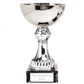 6 Inch Silver Tall Stem Nordic Trophy Cup