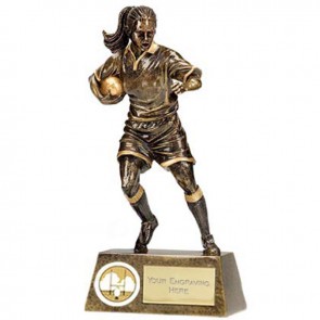 6 Inch High Detail Female Player Rugby Pinnacle Statue