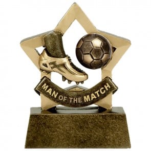 3 Inch Man of the match Football Mini Star Award