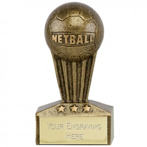 3 Inch Ball on Podium Netball Micro Award