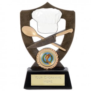 7 Inch Chef Hat And Knives Catering Award