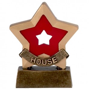 3 Inch Red House School Mini Star Award