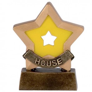 3 Inch Yellow House School Mini Star Award