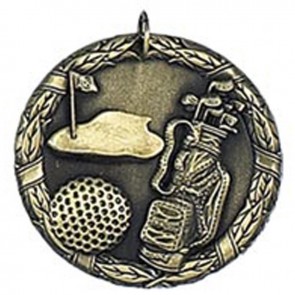 50mm Gold Laurel Golf Medal