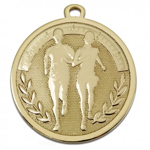 45mm Gold Wreath Running Galaxy Medal