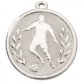 45mm Silver Soccer Football Galaxy Medal