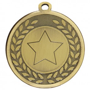 45mm Bronze Wreath Star Galaxy Medal