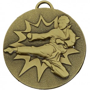 50mm Bronze Flying Kick Karate Target Medal