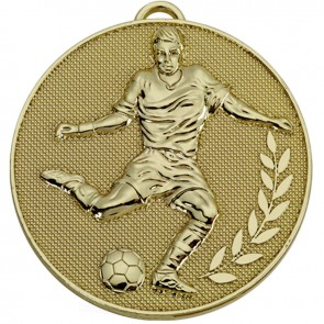 60mm Gold Striker Wreath Football Champion Medal